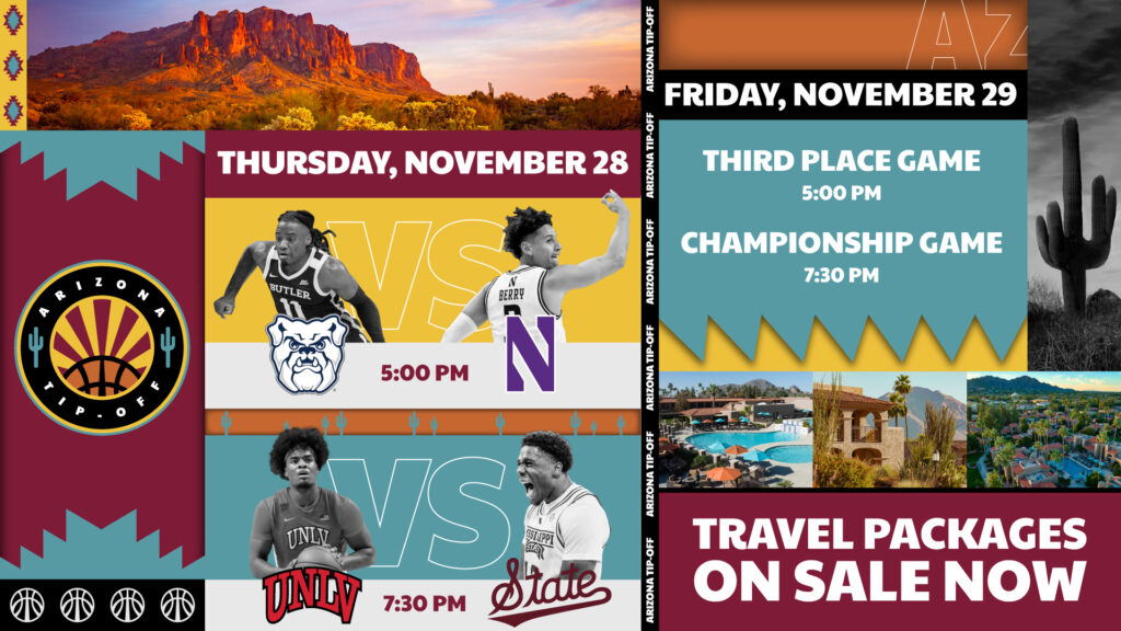 Matchups Announced, Travel Packages Now Available for Arizona Tip-Off